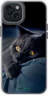 Чохол на iPhone 15 Plus Димчастий кіт "825pc-3097-2448"