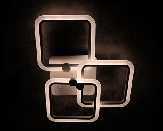 Люстра світлодіодна стельова LED світильник для квартири на стелю лед з пультом 25623 Білий 11х41х60 см. | Зображення 3