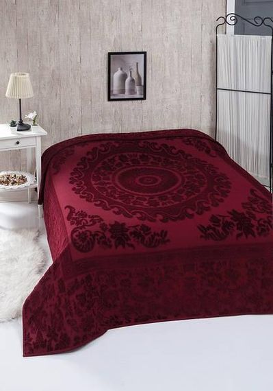 Простынь Belizza Odessa bordo 200х220см Велюр