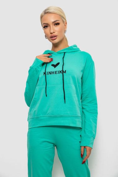 Спортивний костюм жіночий двонитка, колір м'ятний, 214R1419-007 | Зображення 1
