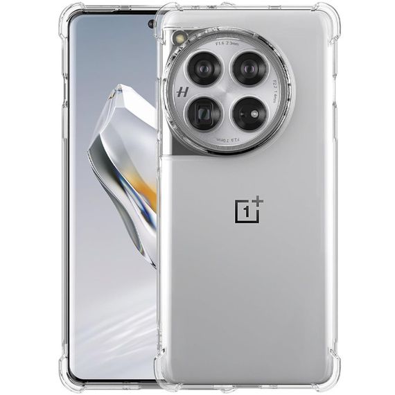 TPU чохол GETMAN Ease logo посилені кути Full Camera для OnePlus 12 Безбарвний (прозорий)
