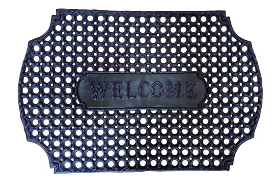 Коврик придверный резиновый соты Welcome 60х90 см