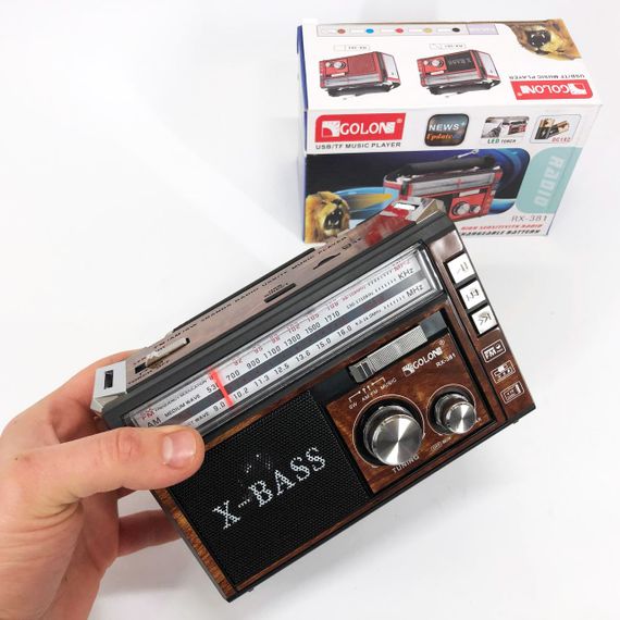 Fm аккумуляторный радио приемник в ретро стиле Golon, Радиоприемник проигрыватель, Ретрорадио DM-16 | Зображення 1