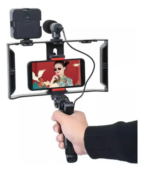 Комплект для блогинга Video Making Kit AY49X для смартфона с микрофоном и светом | Зображення 2