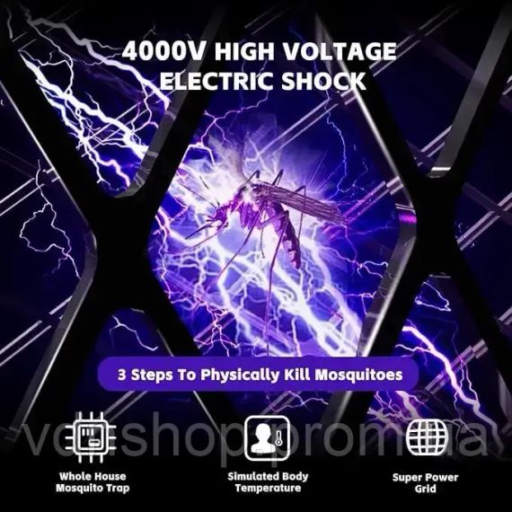 Електрична мухобійка Buzzeap, складна електрична мухобійка 3 в 1, електрична мухобійка | Зображення 4