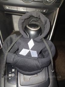 Чехол кофта Худи аксессуар на КПП Car Hoodie мицубиси Mitsubishi черный  подарок автомобилисту 10070