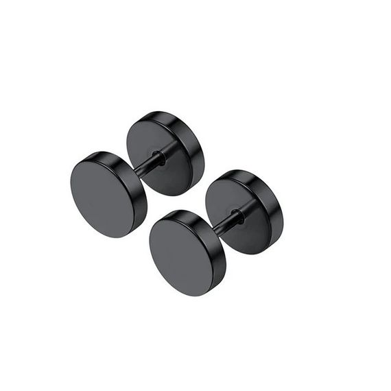 Чоловічі готичні сережки-гвоздики круглі маленькі штанги зі сталі