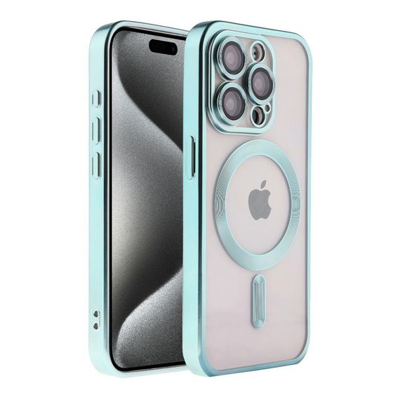 Чехол TPU Metallic Chrome з повним захистом камери with Magsafe для Iphone 15 Pro Цвет Titan | Зображення 1