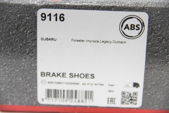 Колодки ручного гальма Impreza 94-/Forester 97-08/Legasy 94-09, ABS (9116) | Зображення 2