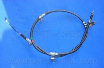 Трос ручного гальма Hyundai H-1Grand Starex лів. (вир-во PARTS-MALL) PARTS-MALL PTA253