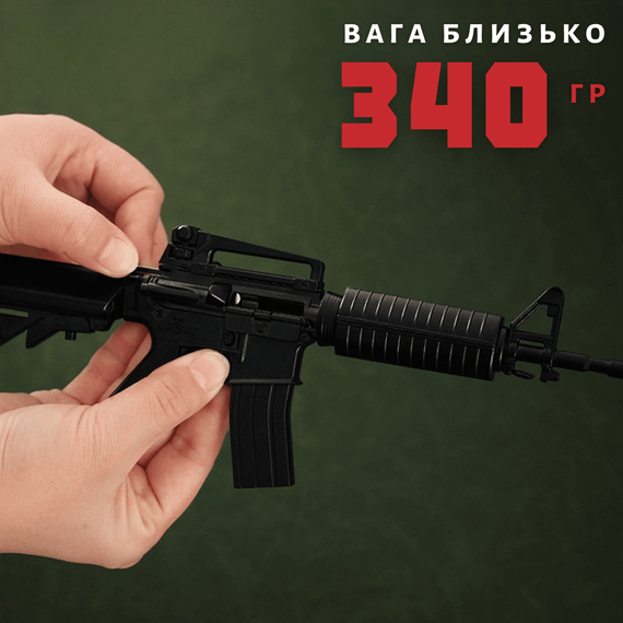 Металева Штурмова Гвинтівка AR-18 GoatGuns 1:3 Black Мініатюрна Деталізована Сувенірна Модель з Повним Розбиранням і Робочим | Зображення 4
