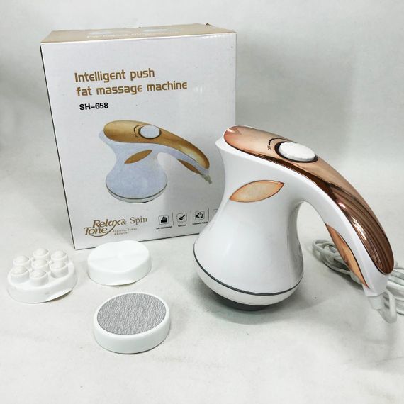 Масажер для тіла Relax and Spin Tone SH-658, вібро антицелюлітний масажер. Колір: жовтий | Зображення 8