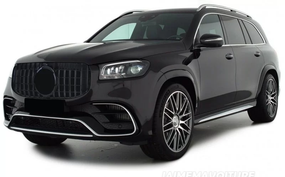 Передня решітка 2019-2023 (GT Panamericana Black) для Mercedes GLS X167 2019- рр