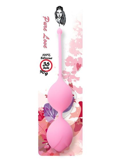 Вагінальні кульки - Silicone Kegel Balls Pink, 36 мм, 90 г Sex Aura | Зображення 1