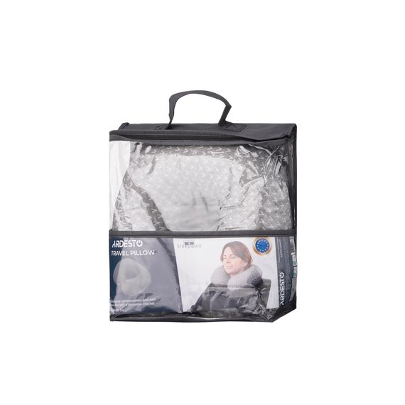 Подушка ортопедична Ardesto Sleepwell Travel, 34х29х10см, сірий (ART3429NEP) | Зображення 1