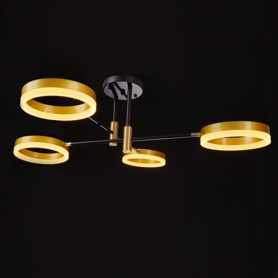 Светильник потолочный подвесной BR-01 630C/4 LED 48W WW+NW+CW BK/G | Зображення 3