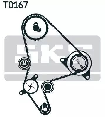 Помпа + комплект ремня ГРМ SUZUKI VITARA, LANCIA ZETA, SKF (VKMC03247) | Зображення 1
