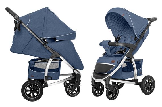 Коляска прогулянкова CRL-5511 "Vista" Denim Blue льон L CARRELLO