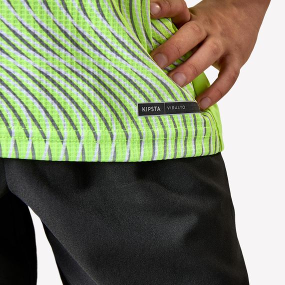 Футболка дитяча Viralto Wave неоново-жовта/сіра/ чорна - 113-122 см - 5-6 р | Зображення 5