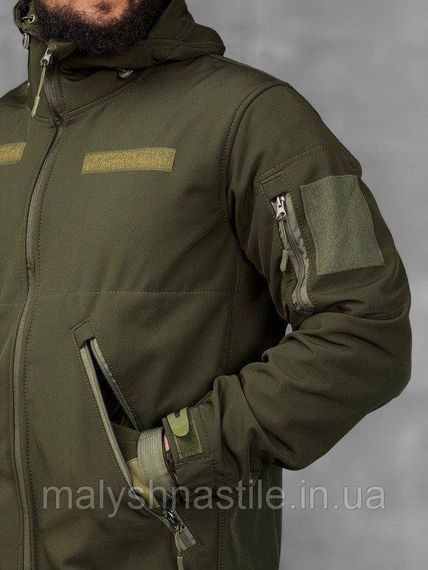Демисезонная тактическая куртка софтшел  lion олива   ВТ5051 | Зображення 4