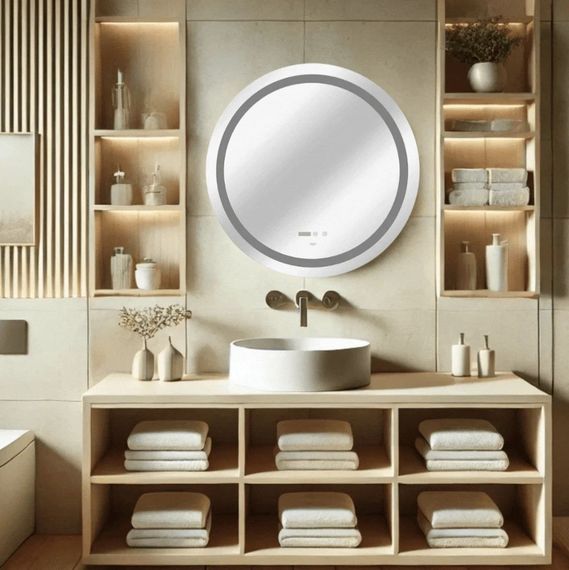 Зеркало Qtap Mideya с антизапотеванием (DC-F803) 600х600 QT2078F803W | Зображення 5