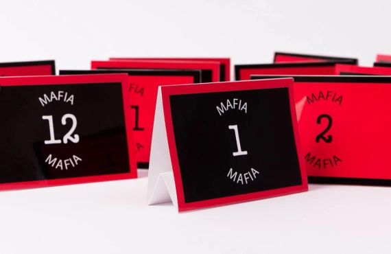 Номерки для гри Мафія (1-12)