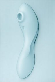 Вакуумний смарт-стимулятор із вібрацією Satisfyer Curvy Trinity 5+, Голубий — найкраще поєднання інновацій та максимального задово