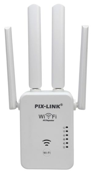 Репитер WiFi Pix Link 2.4GHz усилитель сигнала вай фай ретранслятор расширитель интернета 300 Мбит 4 антенны точка доступа WPS | Зображення 4