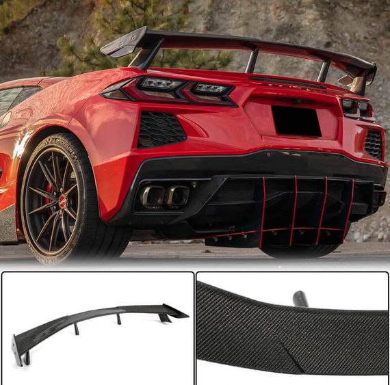 Комплект обвісів (2019-2022, Карбон) для Chevrolet Corvette C8 2019- рр | Зображення 2