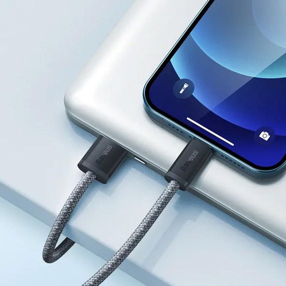 Дата кабель Baseus Dynamic Series USB to Lightning 2.4A (2m) (CALD00050) Slate Gray | Зображення 3