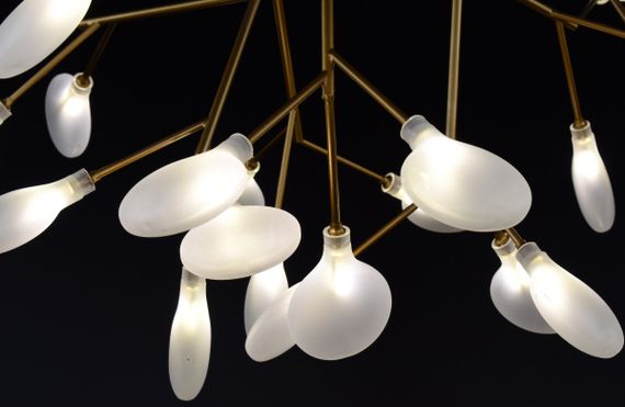 Люстра стельова на 27 лампочок 26931 Золото 40х75х75 см. | Зображення 6