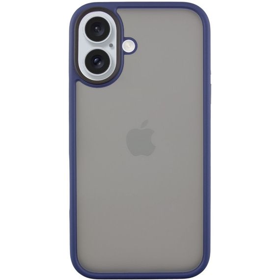TPU+PC чохол Metal Buttons для Apple iPhone 16 (6.1") Синій