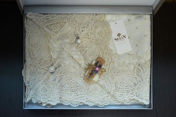 Скатертина жакардова Selin Dilan 160х220 см, кремова | Зображення 2