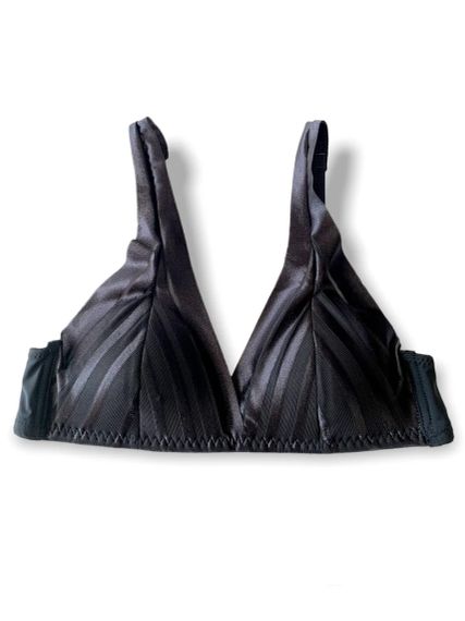 Бюстгальтер с треугольными чашками без косточек из микрофибры и тюля, Love and bra Jenny, размер 5B(90B) nero | Зображення 4