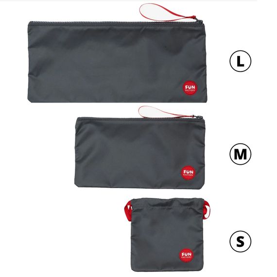 Сумка для секс-игрушек Fun Factory TOYBAG, S, серая, кисет, 14x14 см | Зображення 1
