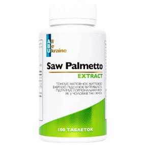 Экстракты ягод сереноа All be Ukraine Saw Palmetto Extract 100 Tabs