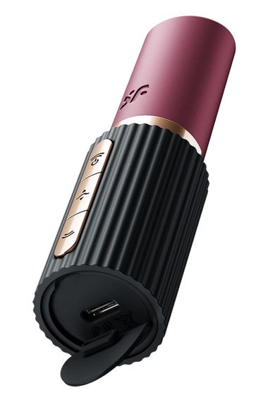 Вібратор у формі помади Satisfyer Pro 2 Kiss з вакуумною стимуляцією, червоний sexstyle | Зображення 3