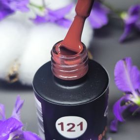 Гель-лак для ногтей Bee Nails 121 (медно-коричневый) 8мл