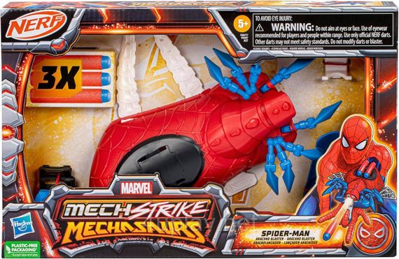 Бластер Нерф Рукавичка Людина Павук Marvel Mech Strike Mechasaurs Spider-Man Arachno Blaster Hasbro | Зображення 1