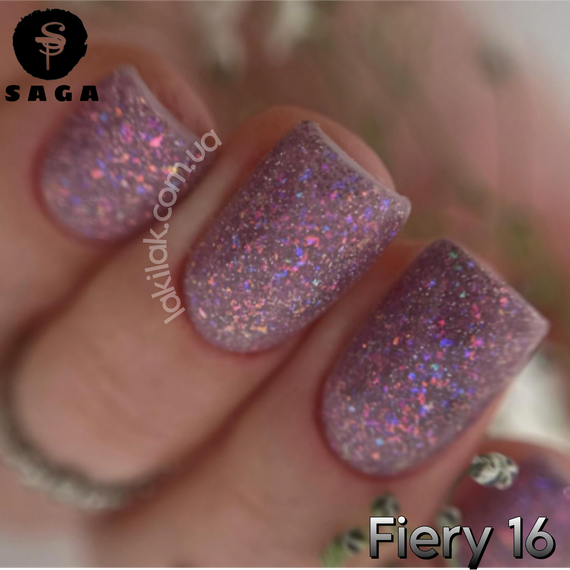 Світловідбиваючий гель-лак SAGA 16 Fiery 9мл