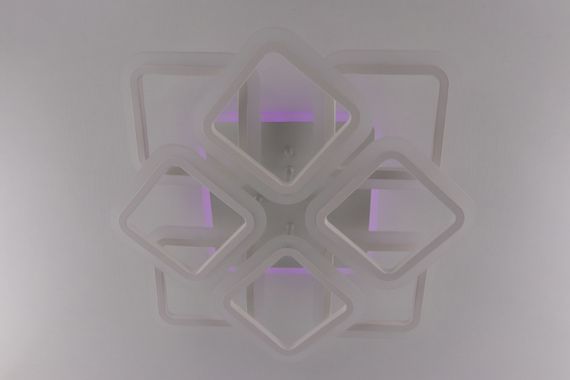 Люстра світлодіодна стельова LED світильник для квартири на стелю лед з пультом 25611 Білий 11х50х50 см. | Зображення 5