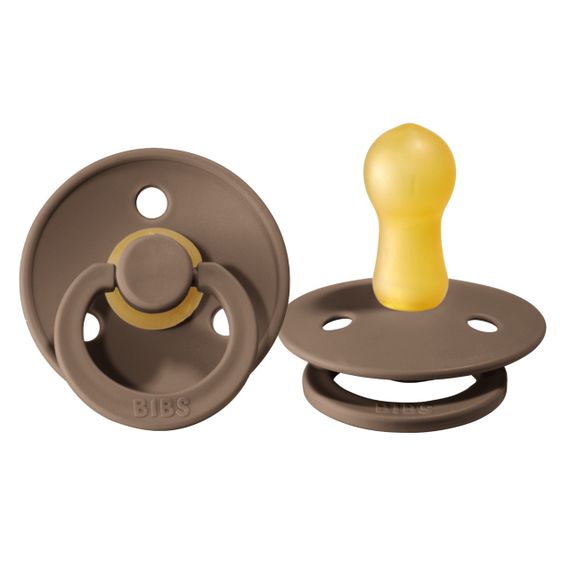 Соска пустушка Bibs Colour Dark Oak 18+ міс round