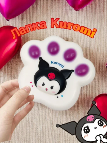 Таба лапка антистрес, іграшки дитяча котяча лапка (Куромі біла) XL 12см