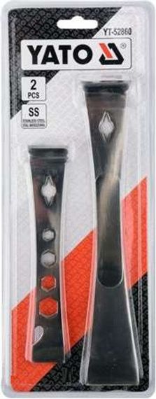 Скребки L-тип нержавійка 170х32х25 235х40х40 2штуки YATO YT-52860 | Зображення 4