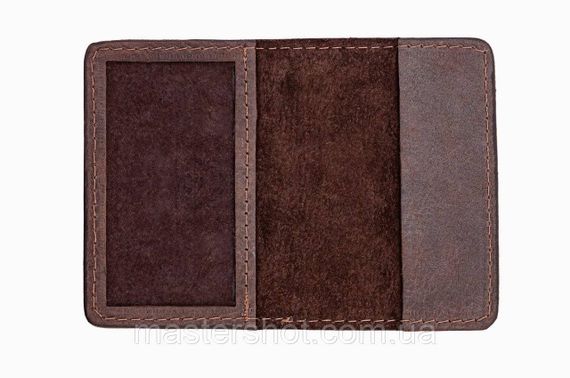 Обкладинка на документи шкіряна Військовий Квиток (коричневий) MS | Зображення 1