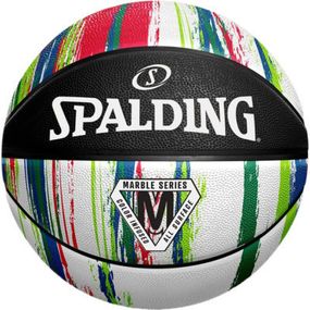 Мяч баскетбольный Spalding Marble Ball чорний, білий, червоний Уні 7 84404Z (689344406558)