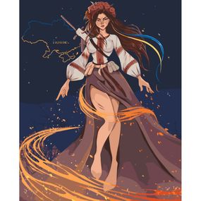 Картина по номерам "Несокрушимая" ©LIEN_ILLUSTRATION 10076-AC 40х50 см