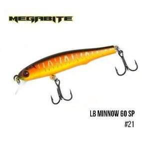 Воблер Megabite  LB Minnow 60 SP (60 мм, 3,2 гр, 0,8 m) (21)