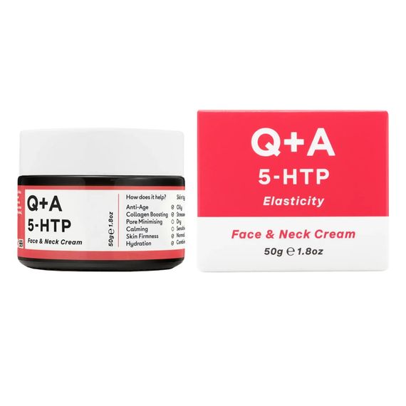 Крем для обличчя та шиї Q+A 5-HTP Face & Neck Cream (50 g) | Зображення 1