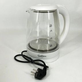 Електричний чайник для дому на кухню Suntera EKB-322W 1500 Вт 1.8 л, Тихий електричний чайник IX-40